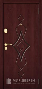 Входная металлическая дверь с зеркалом внутри №47 внешняя - фото