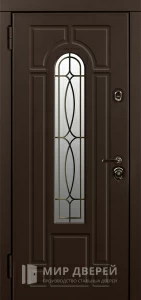 Входная дверь для частного дома со стеклом №17 внутренняя - фото