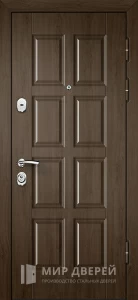 Дверь металлическая темный орех №1 внешняя - фото