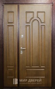 Дверь металлическая входная двухстворчатая уличная утепленная №21 внешняя - фото