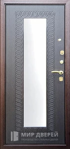 Стальная дверь с зеркалом №53 внутренняя - фото